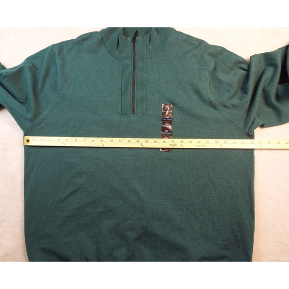 SHAQUILLE ONEAL Sweater Mens 2XL Green Preppy Casual Classic 1/4 Zip NEW - Picture 5 of 7